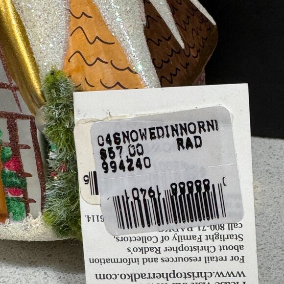 Christopher Radko "The Snowed Inn”1999 Italy Rare Vintage Ornament 99-424-0 - Picture 3 of 11